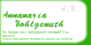 annamaria wohlgemuth business card